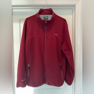 LL Bean Heavy Polartec Fleece in Red. Mens Large Tall.